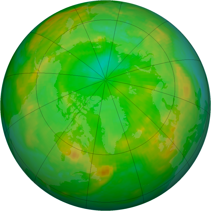 Arctic ozone map for 15 July 1980